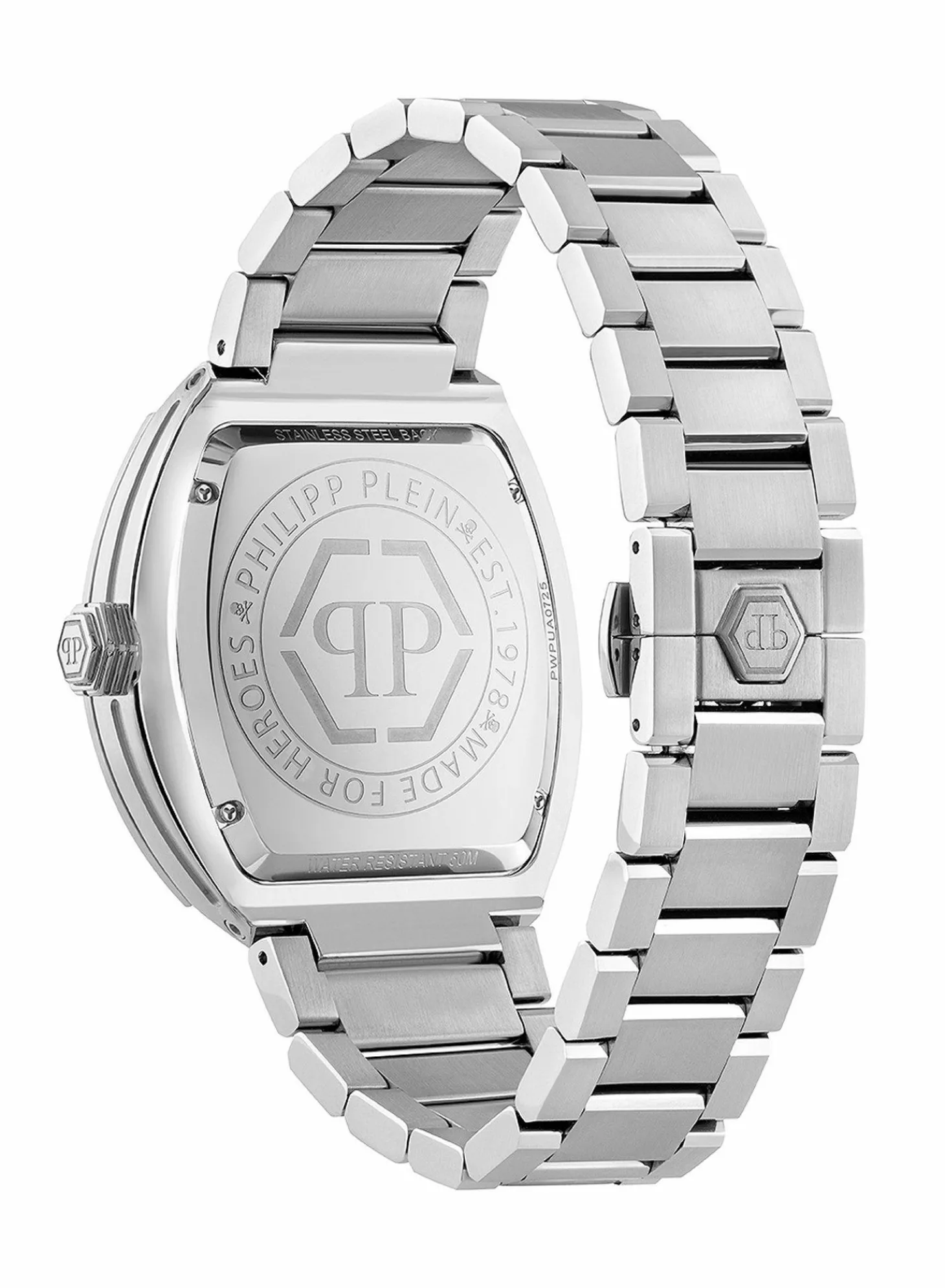 Philipp Plein Herrenuhr The Hexagon Phantom silber schwarz PWPUA0725