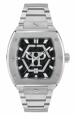 Philipp Plein Herrenuhr The Hexagon Phantom silber schwarz PWPUA0725