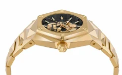 Philipp Plein Uhr Damen The $Kull Spikes Lady Gold/Schwarz PWADA0524