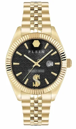 Philipp Plein Uhr Herren Date Superlative Crystal Gold/Schwarz PWMFA1025
