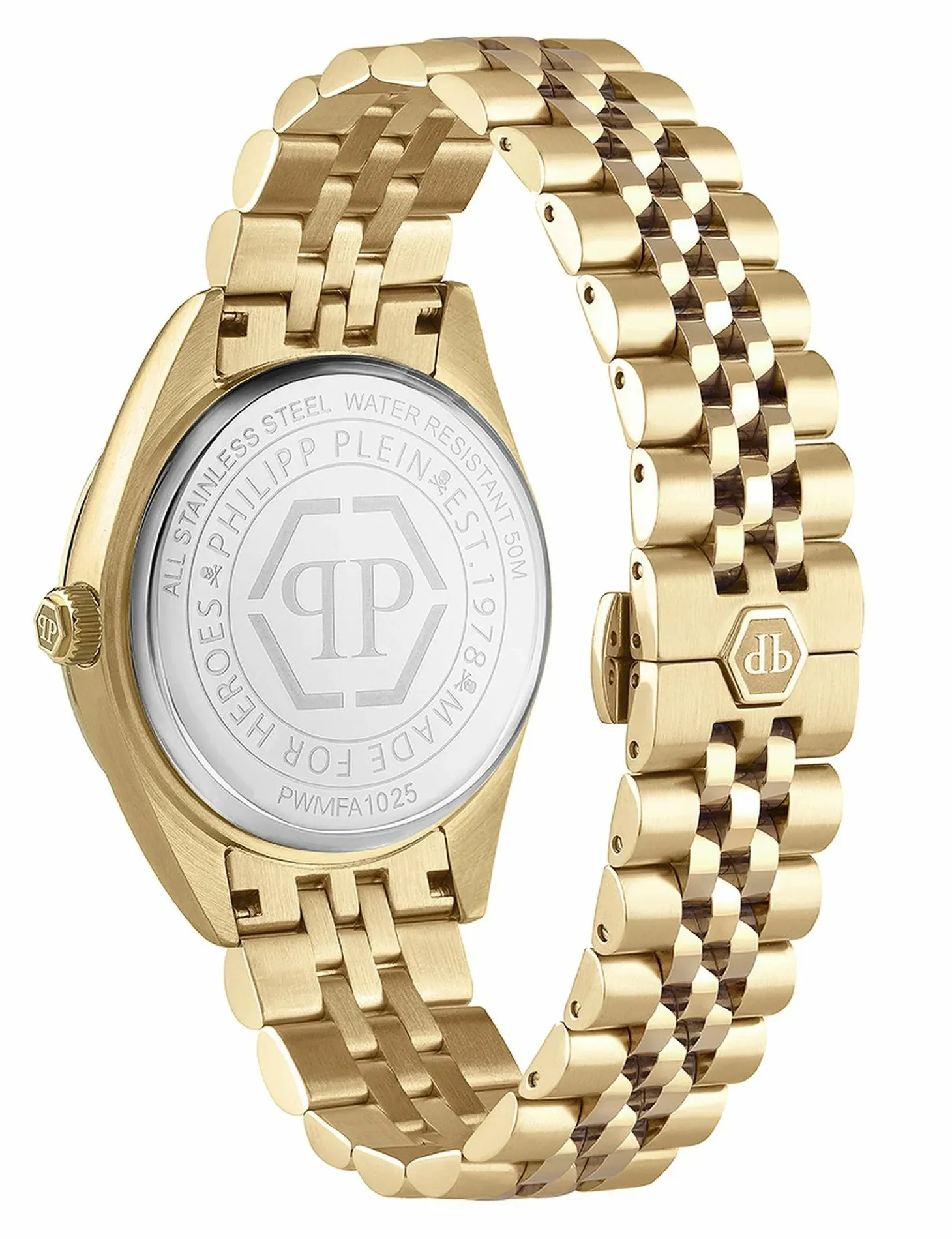 Philipp Plein Uhr Herren Date Superlative Crystal Gold/Schwarz PWMFA1025