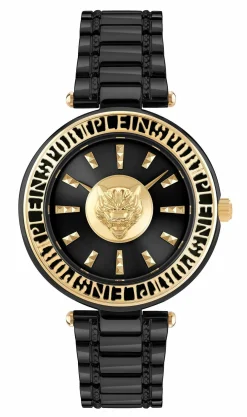 Plein Sport Damen Uhr OPIUM PSCEA0524 Schwarz Edelstahl 38 mm