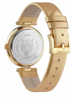 Plein Sport Damen Uhr Opium PSCEA0224 Gold Leder 38 mm