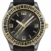 Plein Sport Damenuhr Eclipse PSJEA0224 Schwarz Gold Silikon 36 mm