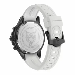 Plein Sport Herren Chronograph Warrior Tech PS6BA0224 Schwarz Weiß 47 mm