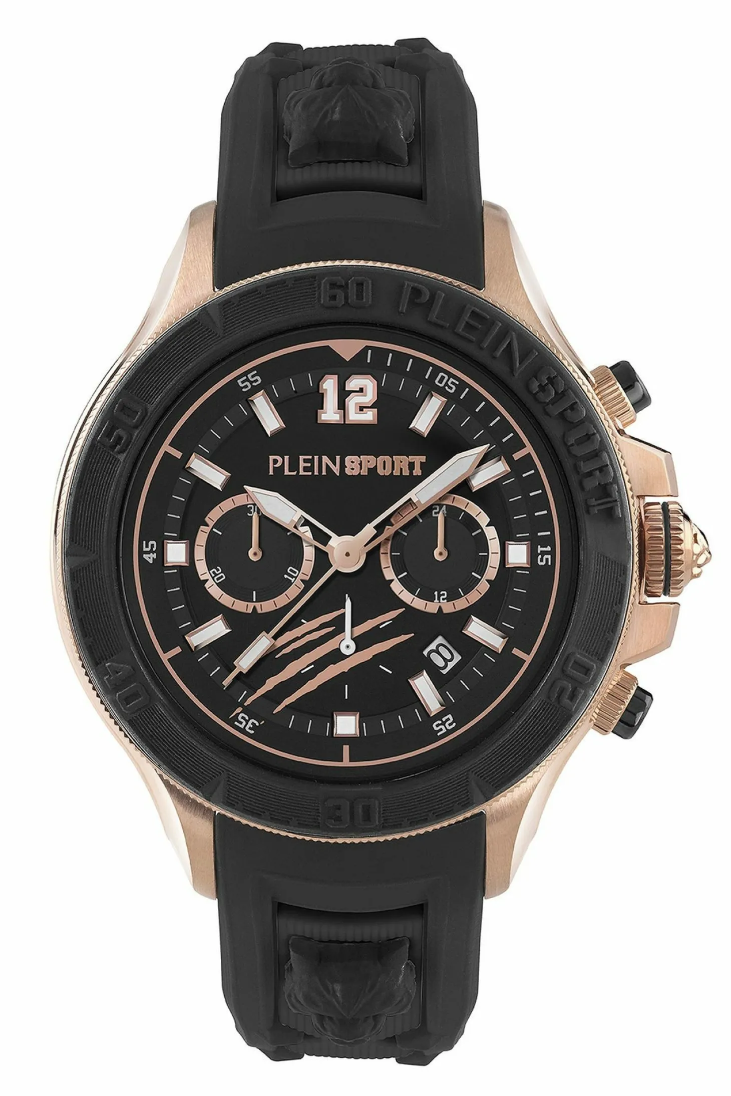 Plein Sport Herren Chronograph Warrior Tech PS6BA0624 Edelstahl 47,5 mm Schwarz