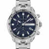 Plein Sport Herren Chronograph IMPACT PSBEA0524 Blau Edelstahl 46 mm