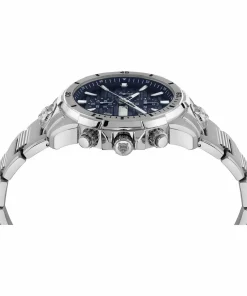 Plein Sport Herren Chronograph IMPACT PSBEA0524 Blau Edelstahl 46 mm
