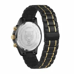 Plein Sport Herren Chronograph Glam Chrono PSMEA0624 IP Black / Bicolor 44 mm