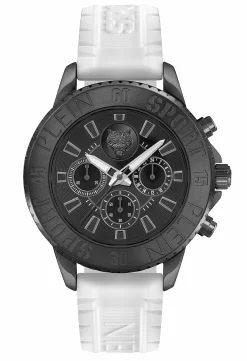 Plein Sport Herren Chronograph GLAM CHRONO PSMEA0324 Schwarz / Weiß 44 mm