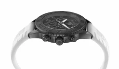 Plein Sport Herren Chronograph GLAM CHRONO PSMEA0324 Schwarz / Weiß 44 mm