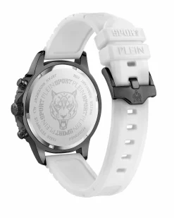 Plein Sport Herren Chronograph GLAM CHRONO PSMEA0324 Schwarz / Weiß 44 mm
