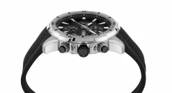 Plein Sport Herren Chronograph IMPACT PSBEA0124 Silber Schwarz Silikon 46 mm