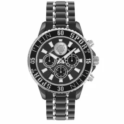Plein Sport Herren Chronograph Glam Chrono PSMEA0524 Edelstahl / Two‑Tone 44 mm