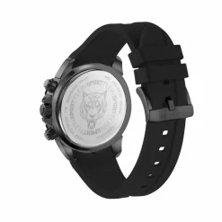 Plein Sport Herren Chronograph IMPACT PSBEA0324 Schwarz IP Edelstahl 46 mm