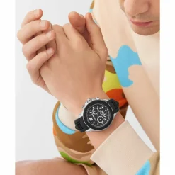 Plein Sport Herren Chronograph Warrior Tech PS6BA0124 Silber Schwarz 47,5 mm