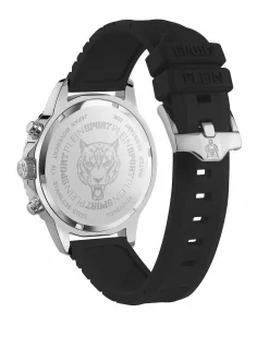 Plein Sport Herren Chronograph GLAM CHRONO PSMEA0124 Edelstahl / Silikon 44 mm