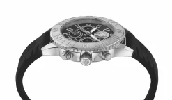Plein Sport Herren Chronograph GLAM CHRONO PSMEA0124 Edelstahl / Silikon 44 mm