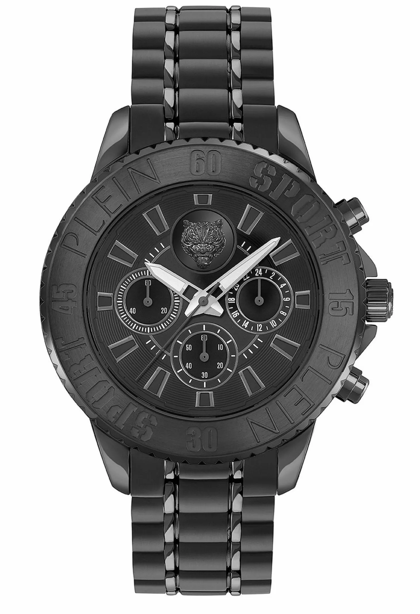 Plein Sport Herren Chronograph Glam Chrono PSMEA0724 IP Black 44 mm