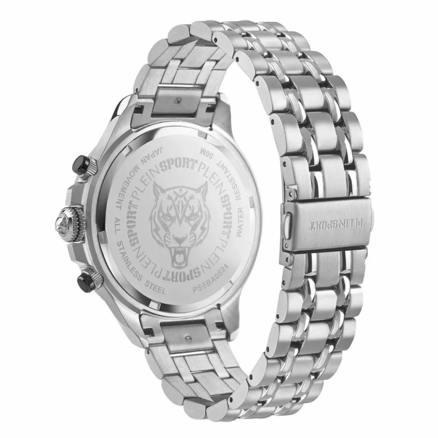 Plein Sport Herren Chronograph Warrior Tech PS6BA0624 Edelstahl 47,5 mm Schwarz