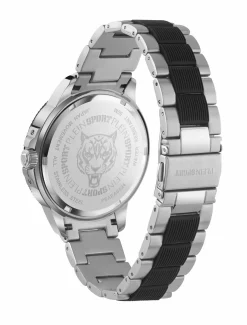 Plein Sport Herren Uhr CITY RUSH PSAEA0624 Edelstahl Zwei‑Ton 45 mm