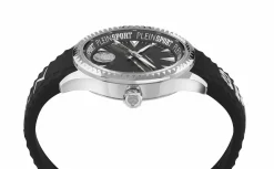 Plein Sport Herren Uhr Lineman PS5BA0124 Silber Schwarz Silikon 45 mm