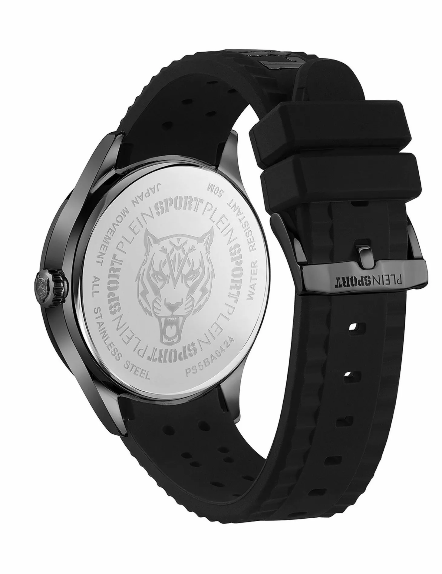 Plein Sport Herren Uhr Lineman PS5BA0424 Schwarz Silikon 45 mm