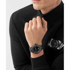 Plein Sport Herren Uhr Lineman PS5BA1124 Edelstahl IP Schwarz 45 mm