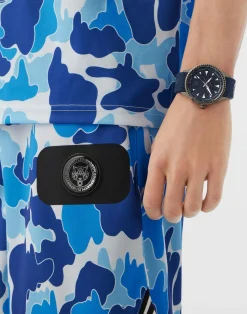 Plein Sport Herren Uhr LINEMAN PS5BA0524 Blau Silikon Edelstahl 45 mm