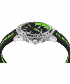 Plein Sport Herren Uhr Rampage PSGDA0124 Schwarz Grün Silikon 44 mm