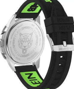 Plein Sport Herren Uhr Rampage PSGDA0124 Schwarz Grün Silikon 44 mm