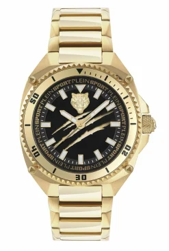 Plein Sport Herren Uhr Thunder Force PS8BA0924 IP Gold Schwarz 47 mm
