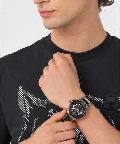 Plein Sport Herrenuhr Titan Chronograph PSAGA0825 Schwarz IP 46 mm