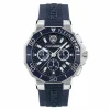 Plein Sport Titan Herren Chronograph PSAGA0325 Blau/Silicone 46 mm