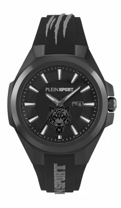 Plein Sport Uhr Herren TIGERMASTER PS7BA0424 Schwarz / Silikon