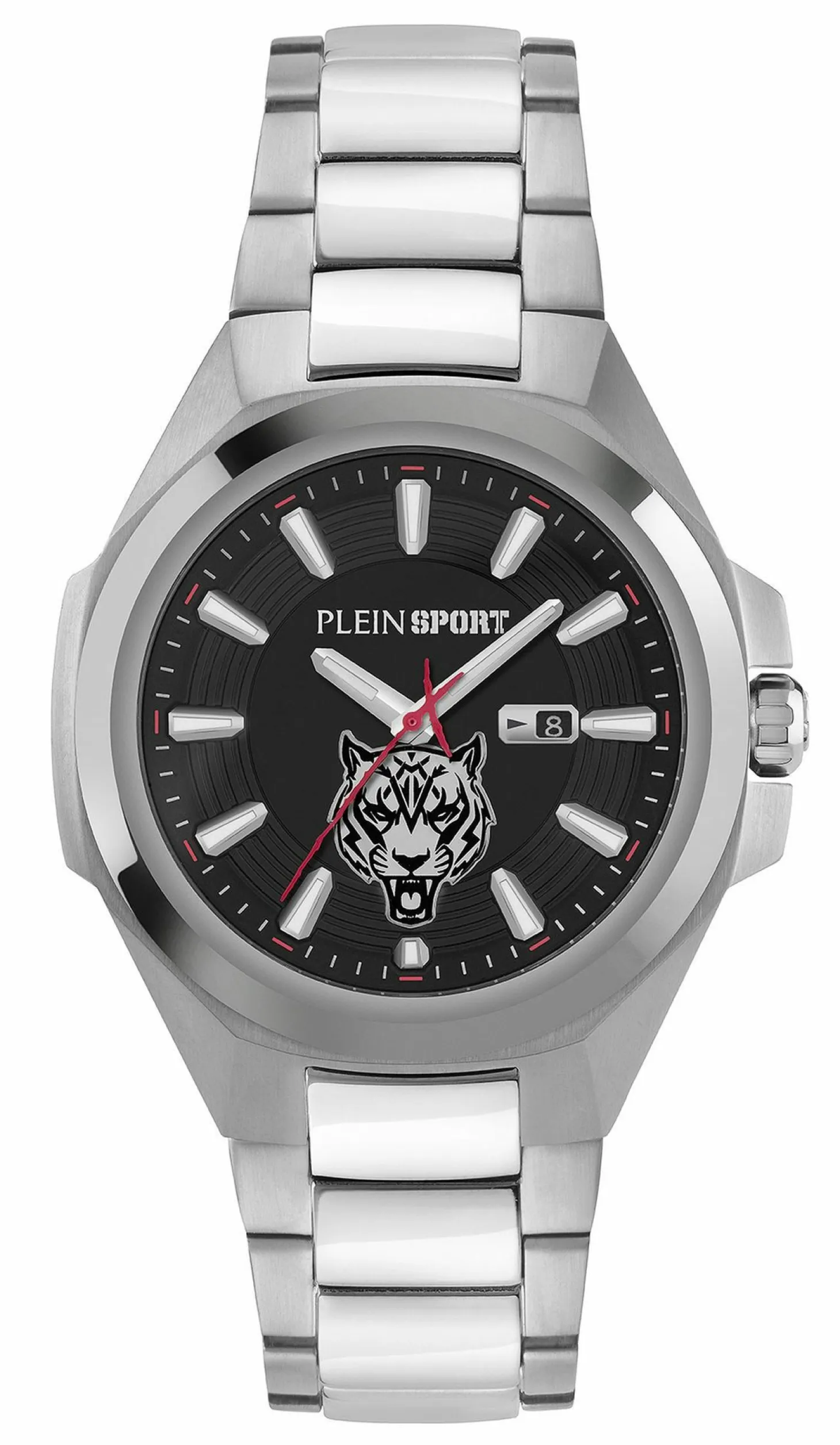 Plein Sport Uhr Herren TIGERMASTER PS7BA0724 Silber / Schwarz
