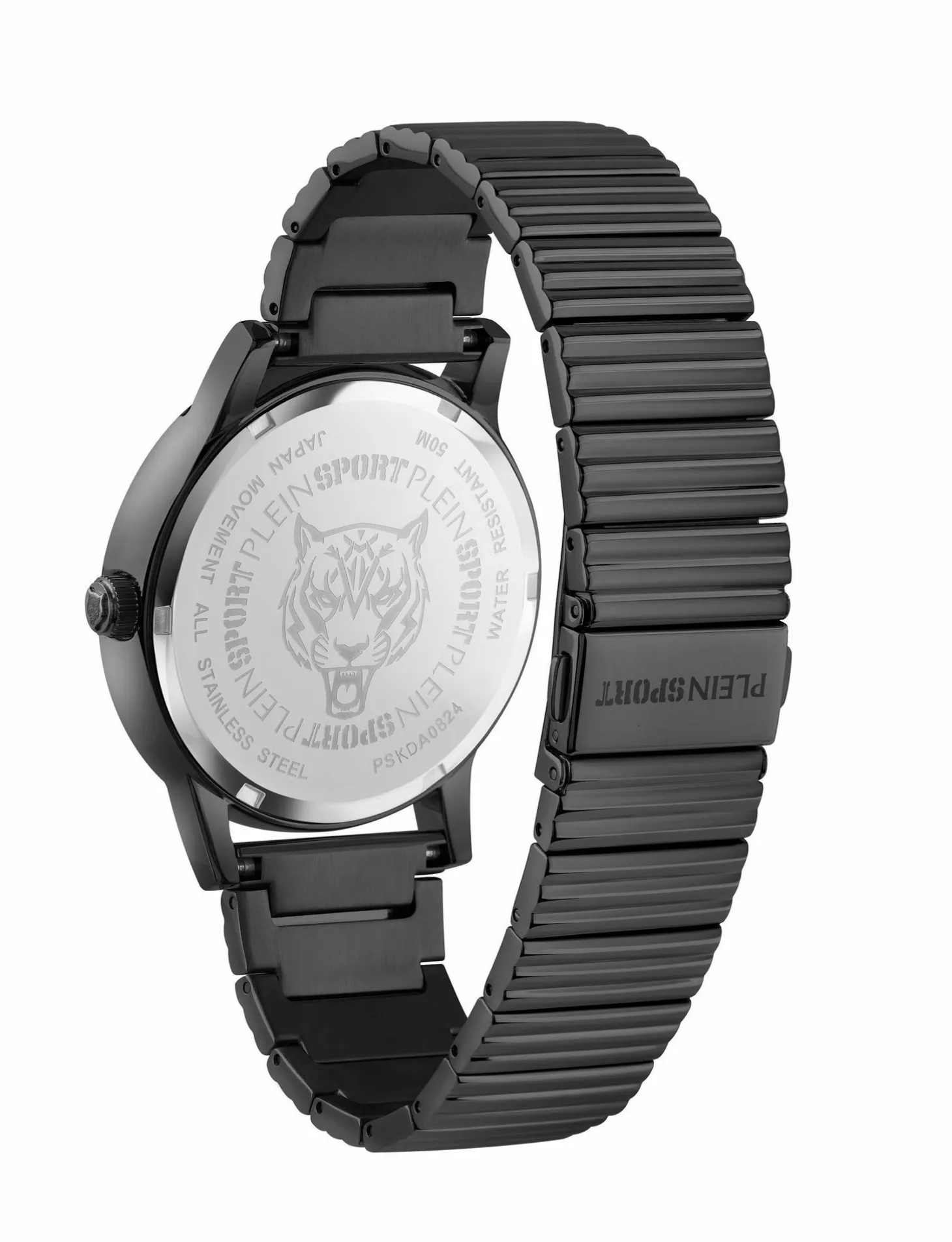 Plein Sport Unisex Uhr Iron Tiger PSKDA0824 Schwarz Edelstahl 44 mm