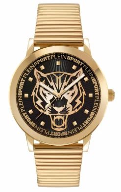 Plein Sport Unisex Uhr Iron Tiger PSKDA0924 Gold/Schwarz Edelstahl 44 mm