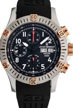 Revue Thommen Automatik Armbanduhr Airspeed Xlarge Pioneer Chrono 16071.6854