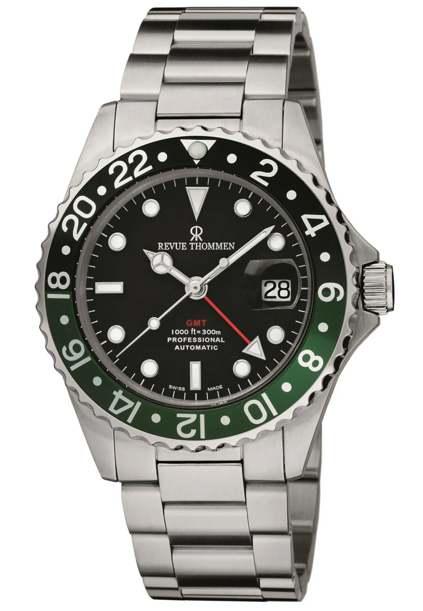 Revue Thommen Herren Armbanduhr Automatik Diver GMT 17572.2138