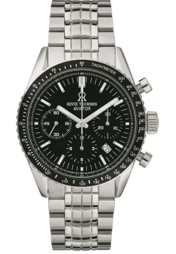 Revue Thommen Herren Armbanduhr Automatic Aviator 42 mm Chronograph, Tachymeter Armband Edelstahl 17000.6137
