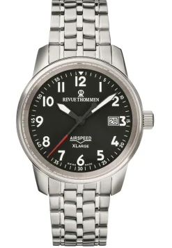 Revue Thommen Herren Armbanduhr Automatic Airspeed Xlarge 40 mm Date Window Armband Edelstahl 16052.2137