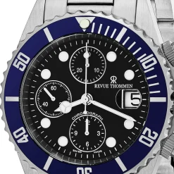 Revue Thommen Herren Armbanduhr Automatik Taucheruhr Diver Chrono Edelstahl 17571.6135