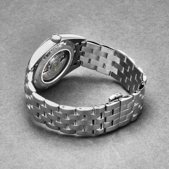 Revue Thommen Herren Armbanduhr 'Heritage' Automatikuhr Zifferblatt braun Edelstahlarmband, 21010-2139