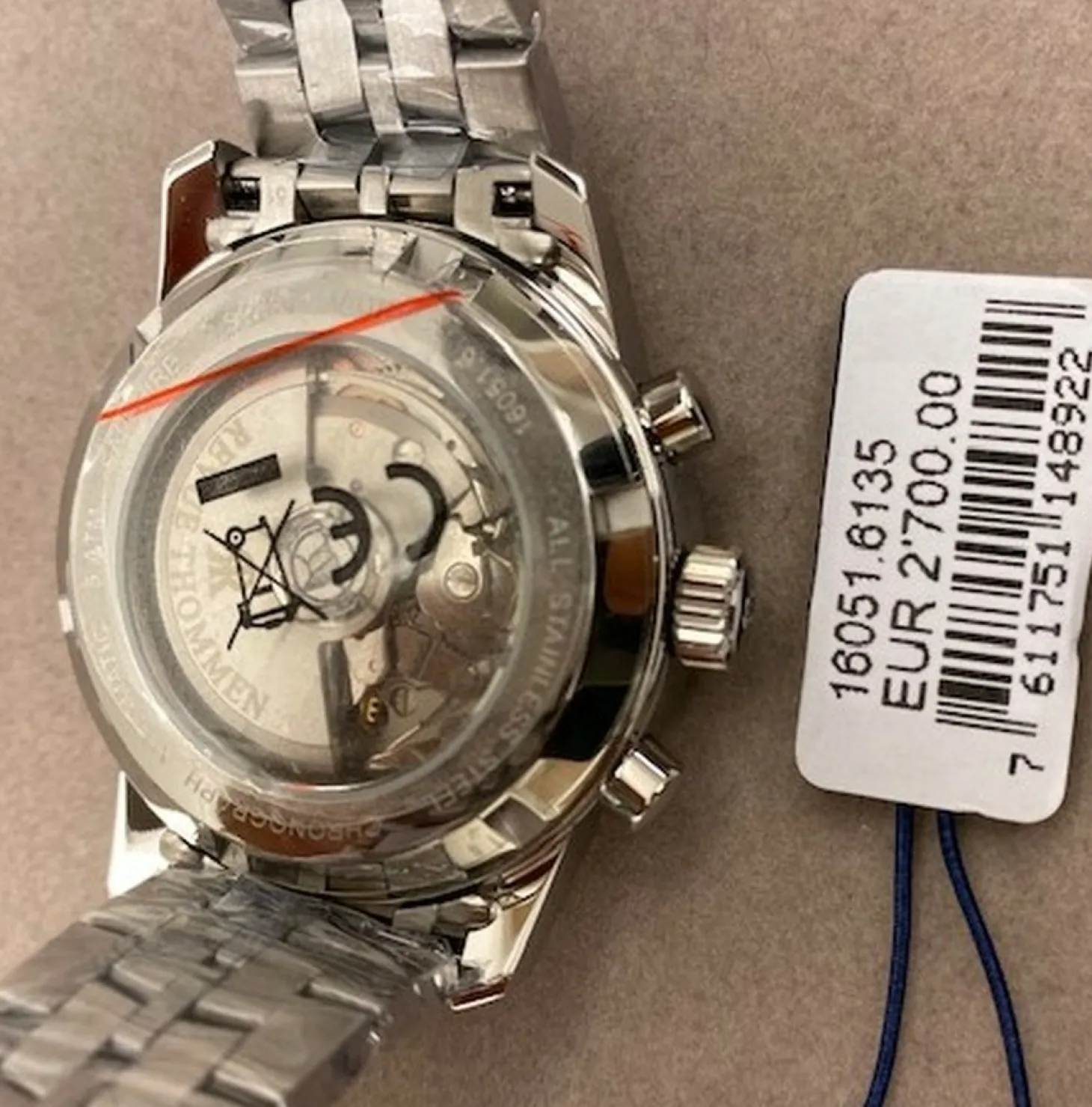 Revue Thommen Herren Armbanduhr Automatic Airspeed Xlarge 40 mm Day & date Window Armband Edelstahl 16051.6135