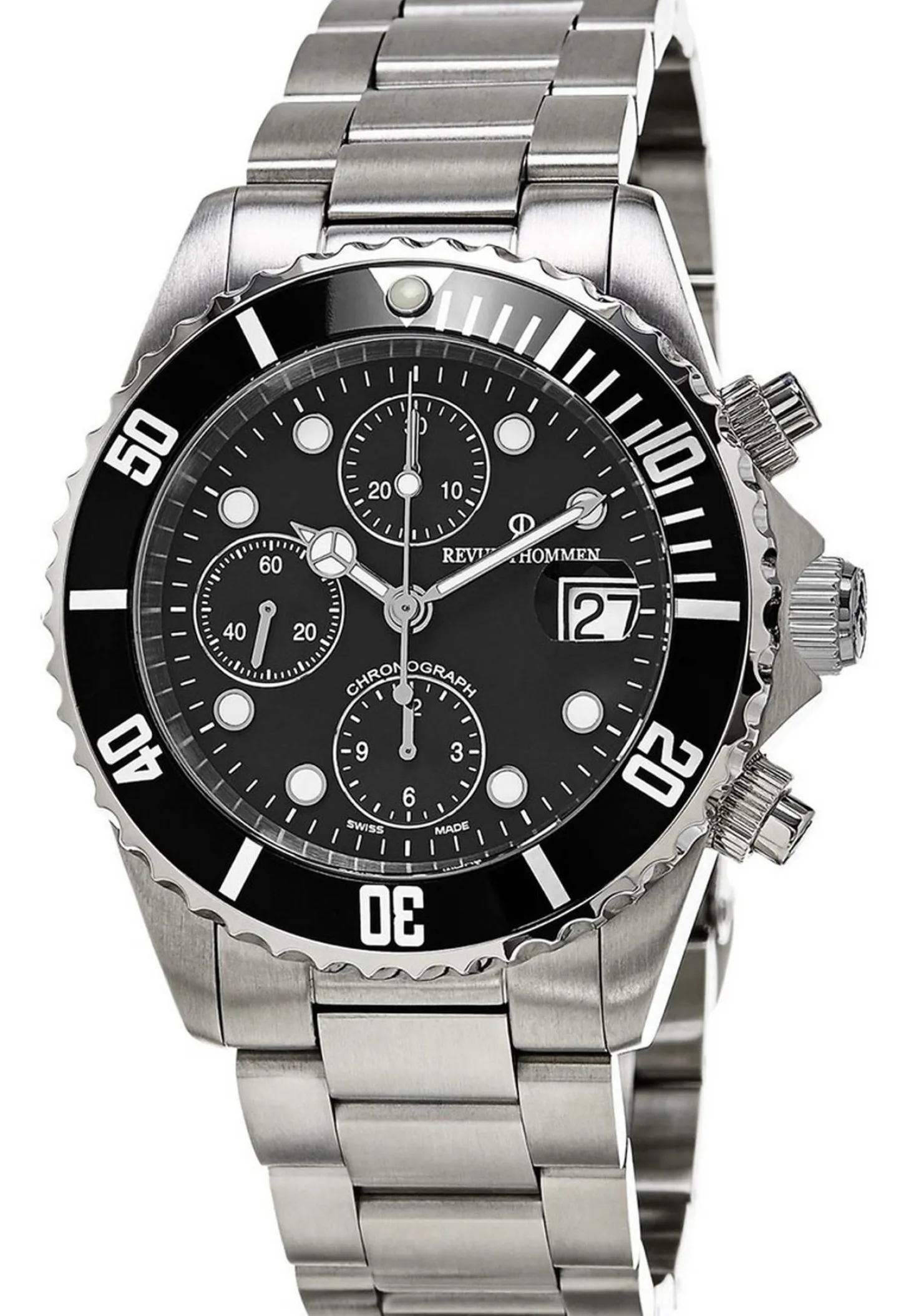 Revue Thommen Herren Armbanduhr Automatik Taucheruhr Diver Chrono Edelstahl 17571.6137