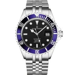 Revue Thommen Herren Schweizer Armbanduhg Taucheruhr Schwarzes Zifferblatt, Edelstahlarmband, Automatikwerk, Diver 17571.2235