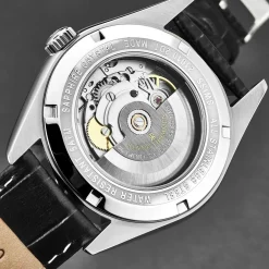 Revue Thommen Herren-Automatikuhr 'Heritage' Zifferblatt braun, schwarzem Lederarmband, 21010-2539