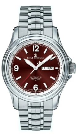 Revue Thommen Armbanduhr Unisex Automatik XLarge High‑Tech Rot 16040.2436