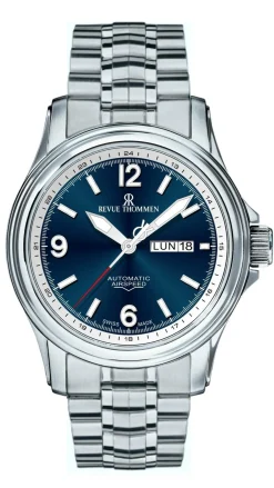Revue Thommen Automatikuhr Unisex XLarge Airspeed High Tech Blau 16040.2435